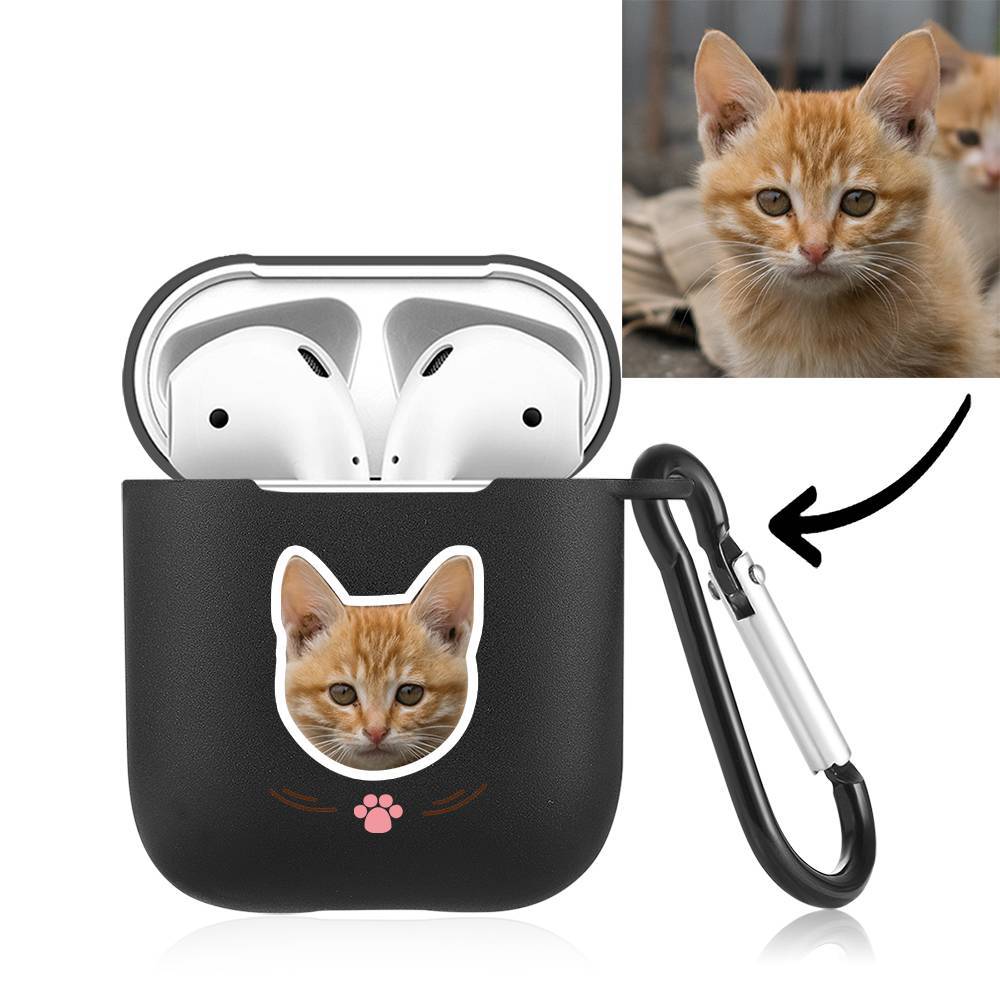 Custom Photo Earphone Case for AirPods Cat Black - Avatar