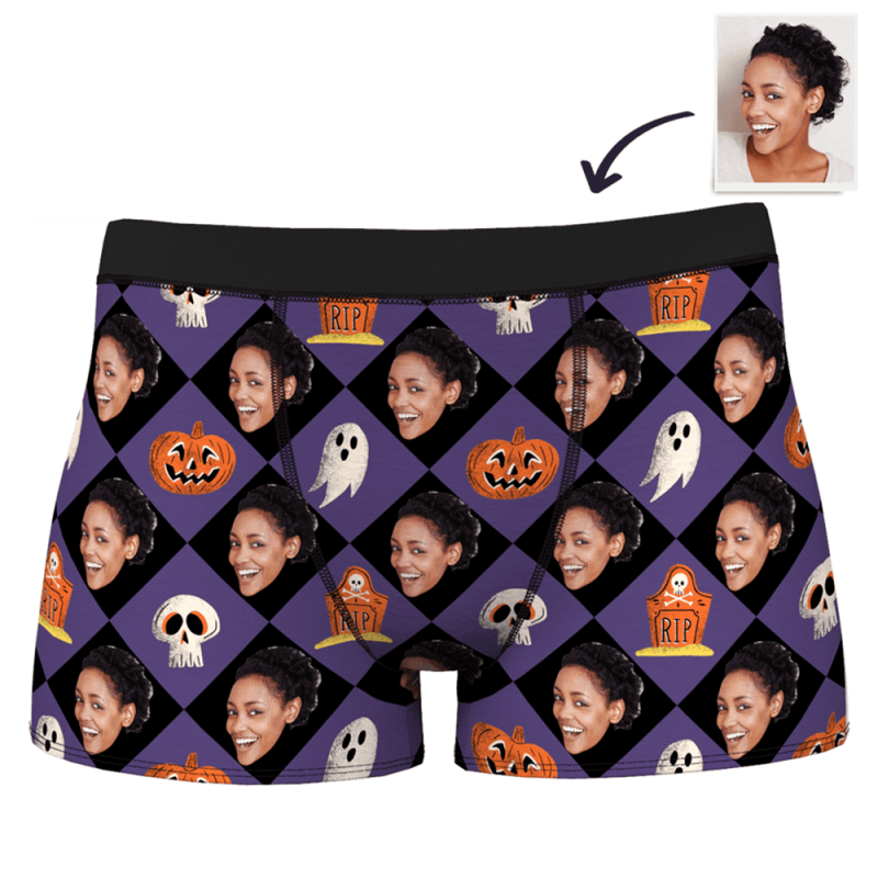 Custom Girlfriend Face Boxer Shorts – Halloween Gift