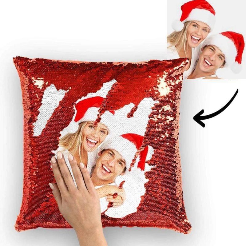 Christmas Gifts Custom Sequin Pillow Anniversary Gift