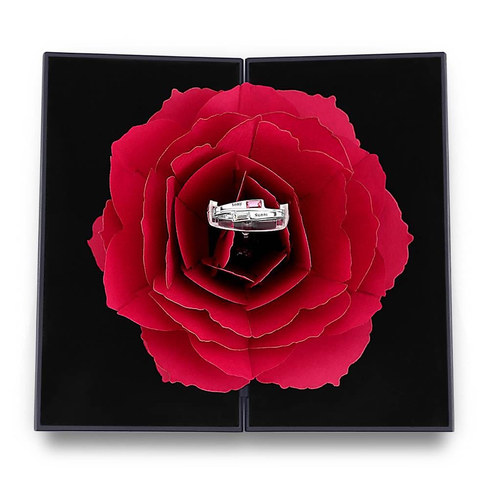Valentine's Day Gift For Your Girlfriend-Red Rose Ring Box - Image 2