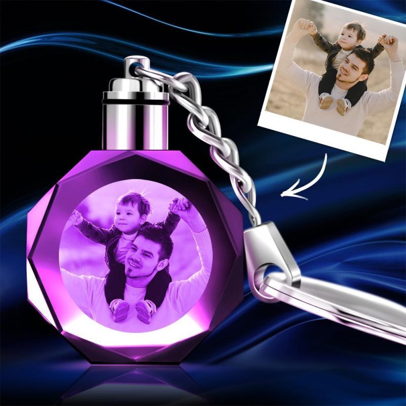Father’s Day Keychain Crystal Keychain Father’s Day Gifts- Octagon