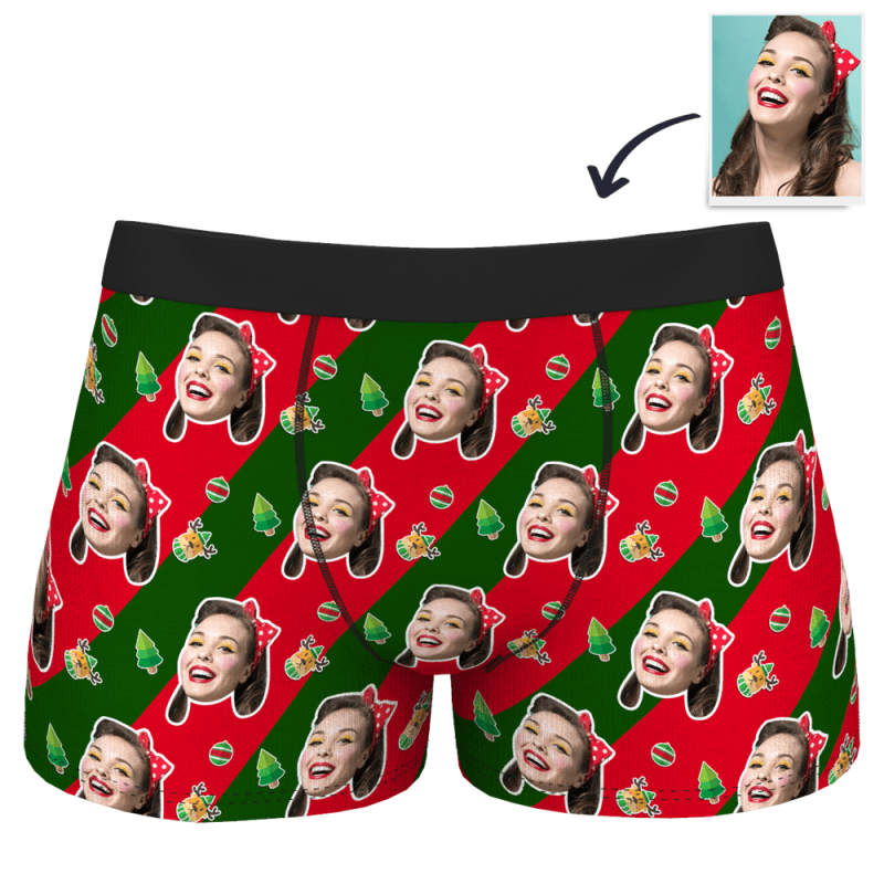 Customized Boxer Shorts Christmas Gifts -Stripe