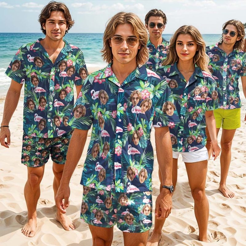 Custom Hawaiian Shirt With Logo Custom Face Hawaiian Shirt Gifts for Beach Party Gifts Multiple Styles for Company