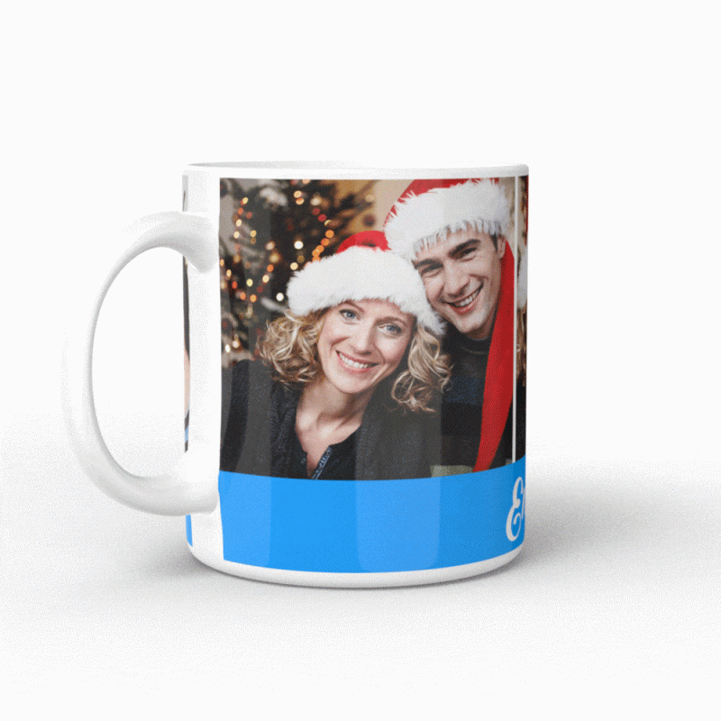 Custom Photo Mug Christmas Day Gifts for Him – 3 Photos