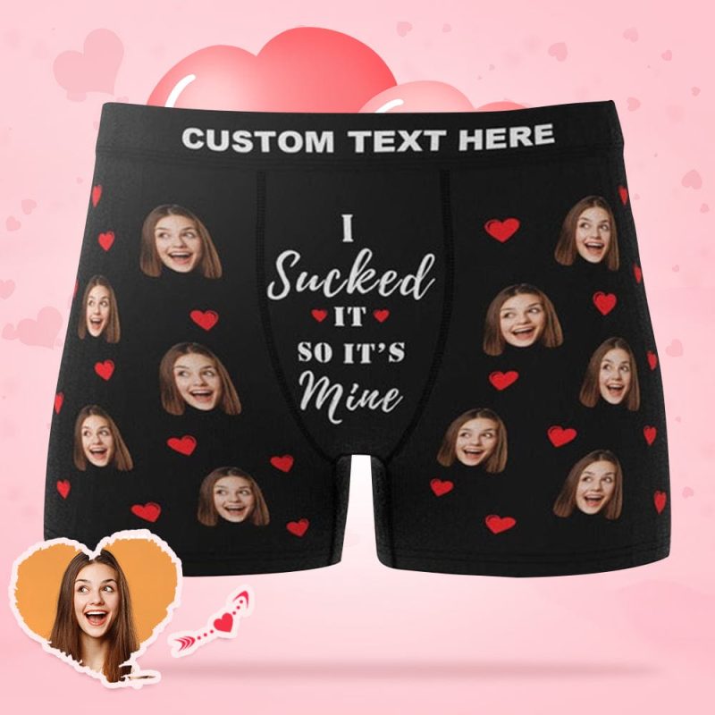 Personalized Face Boxers Custom Photo Underwear 3D Online Preview Gift For Men