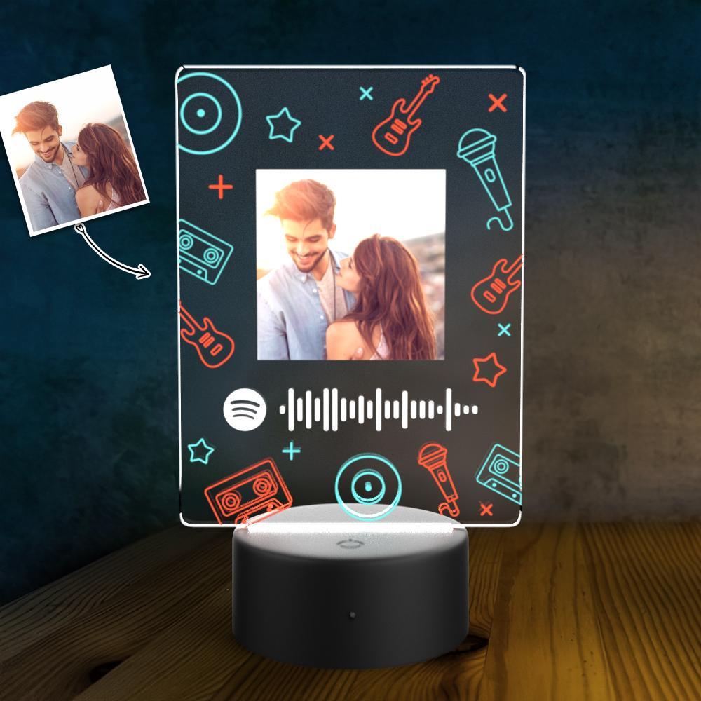 Music Code Plaques Night Light Birthday Gifts for Him