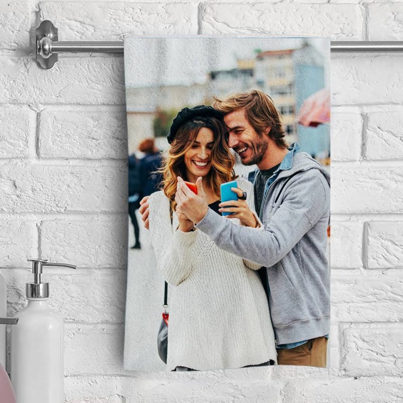 Custom Photo Towel Family Towel Fiber Towel for Lover 3 Size Bathroom Gifts