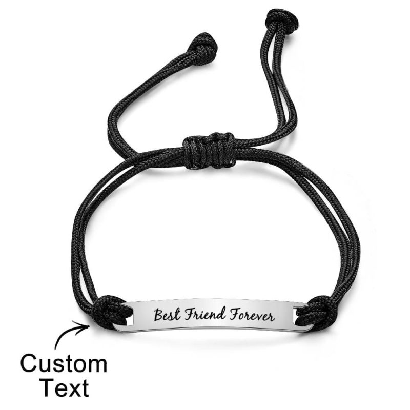 Custom Engraved Couples Bracelet Gift for Wedding Gift