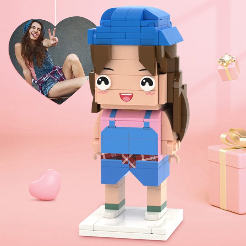 Valentine’s Day Gifts Full Body Customizable 1 Person Brick Figures Custom Brick Figures Personalized Small Particle Block Toy