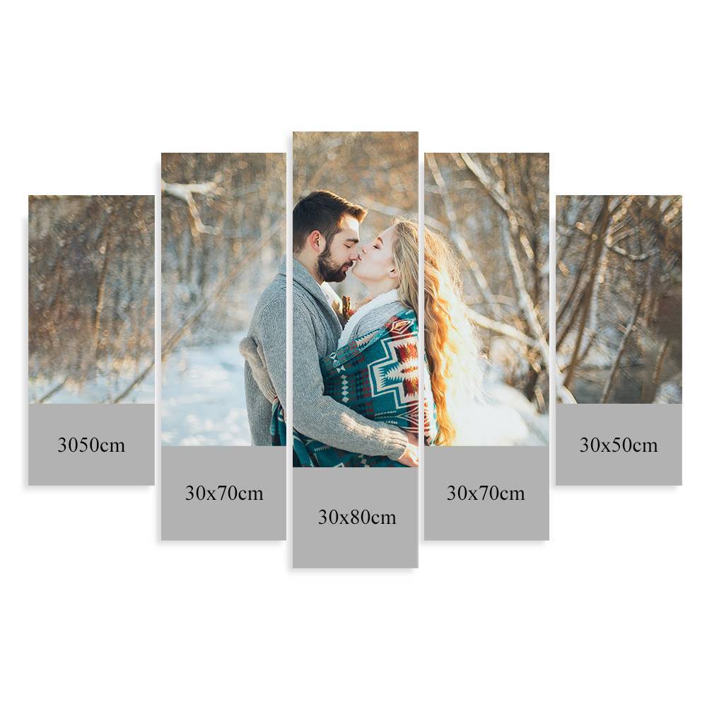 Anniversary Custom Canvas Print Family Gifts Living Room Gifts - 5pcs - Image 2