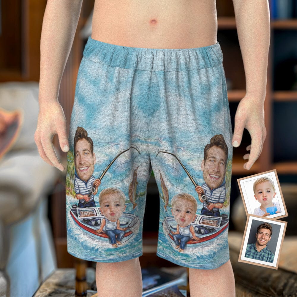 Custom Photo Pajamas Dad and Son Fishing Pajamas Set Personalized Father's Day Gift - Image 3