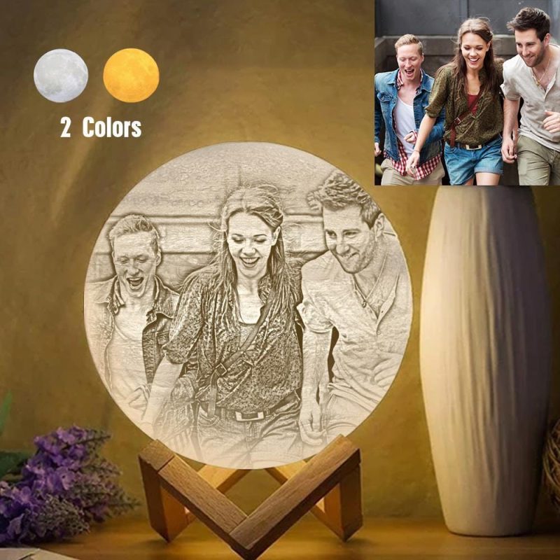 Anniversary Gift 3D Printed Jupiter Lamp Best Friend Graduation Gifts – Touch Two Colors (10-20cm)