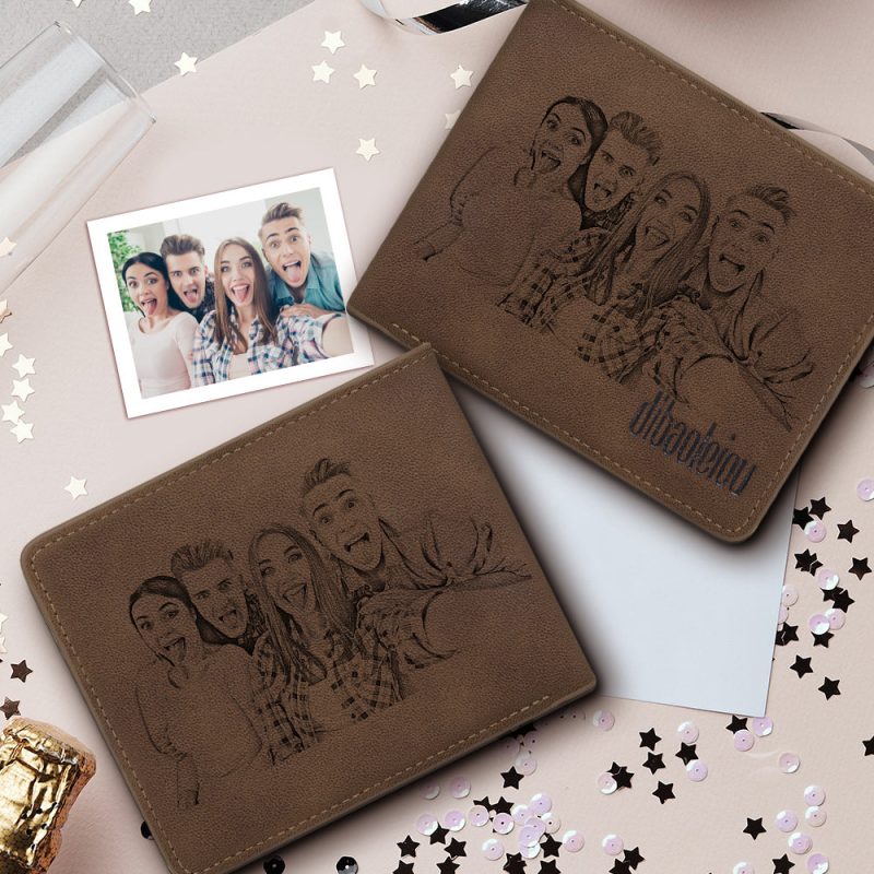 Custom Double-Sided Photo Wallet Personalised Gifts For Friends