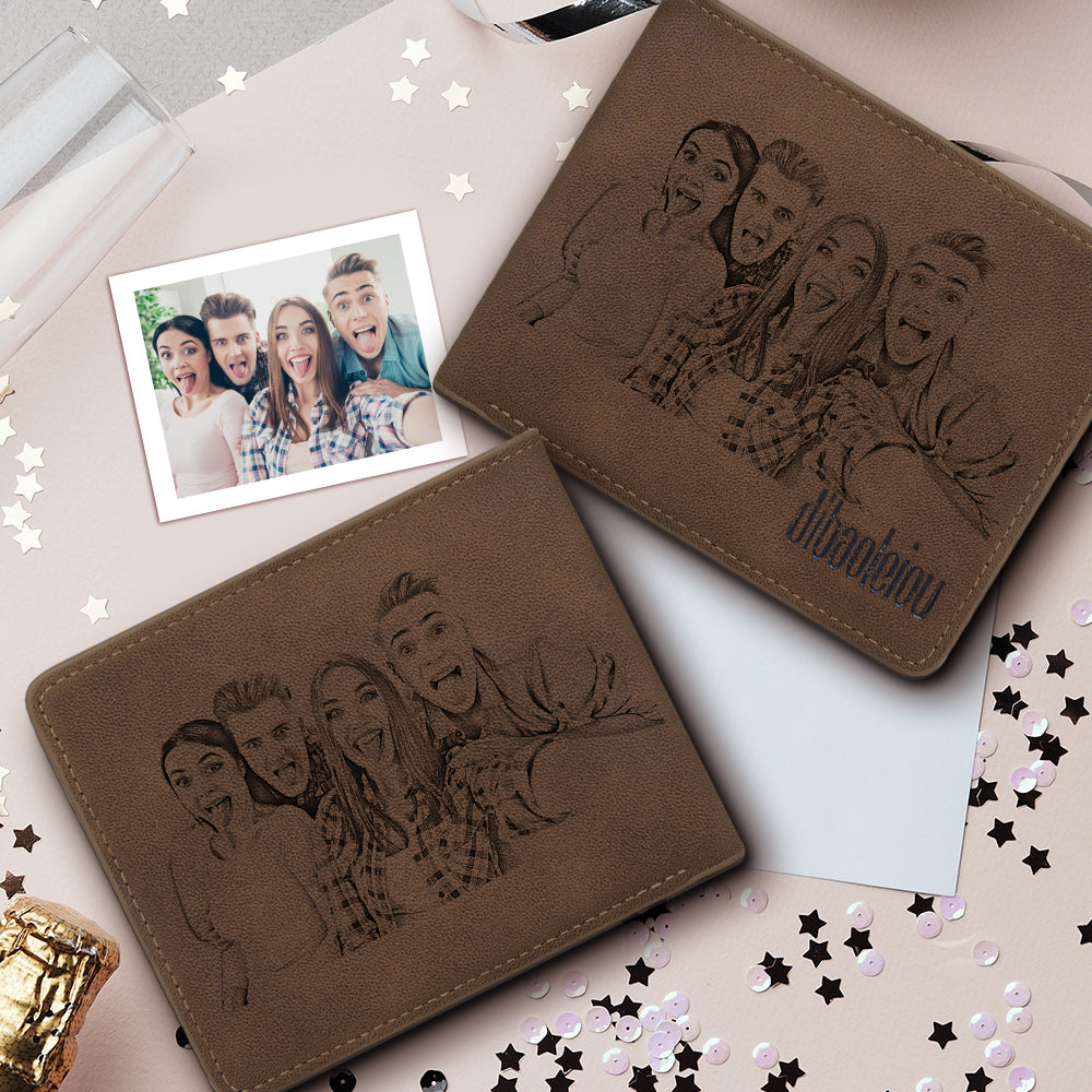 Custom Double-Sided Photo Wallet Personalised Gifts For Friends