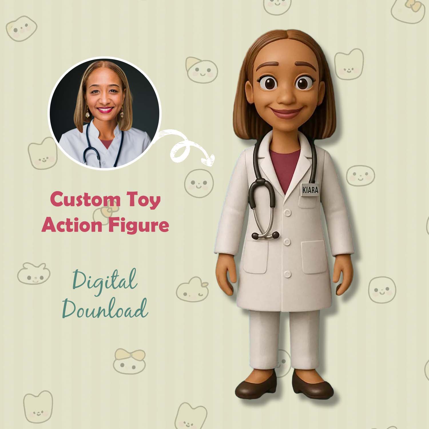 Custom Toy Figure 3D Mini Figures Personalization Photo Blind Box Creative Gifts for Doctor - Image 2