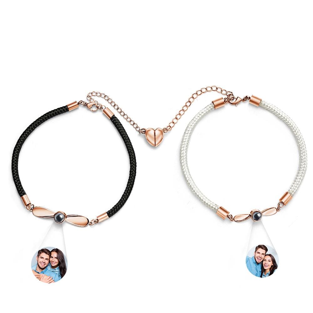 Personalized Matching Bracelets for Couples Photo Projection Bracelets Valentine's Gifts - Image 5
