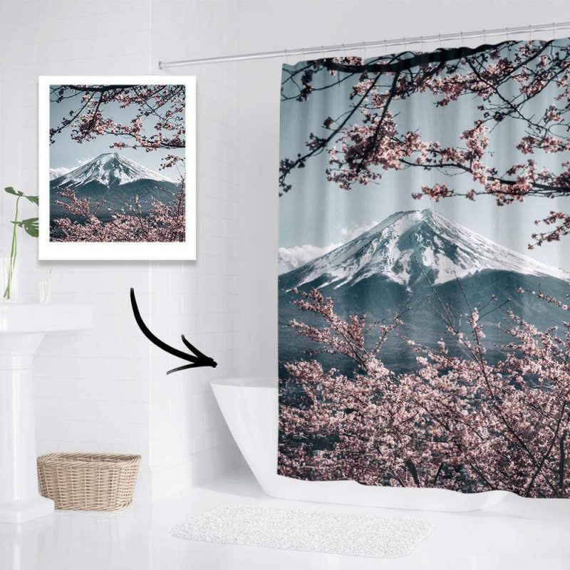 Custom Photo Shower Curtains Printed Shower Curtain Personalized Bathroom Gifts