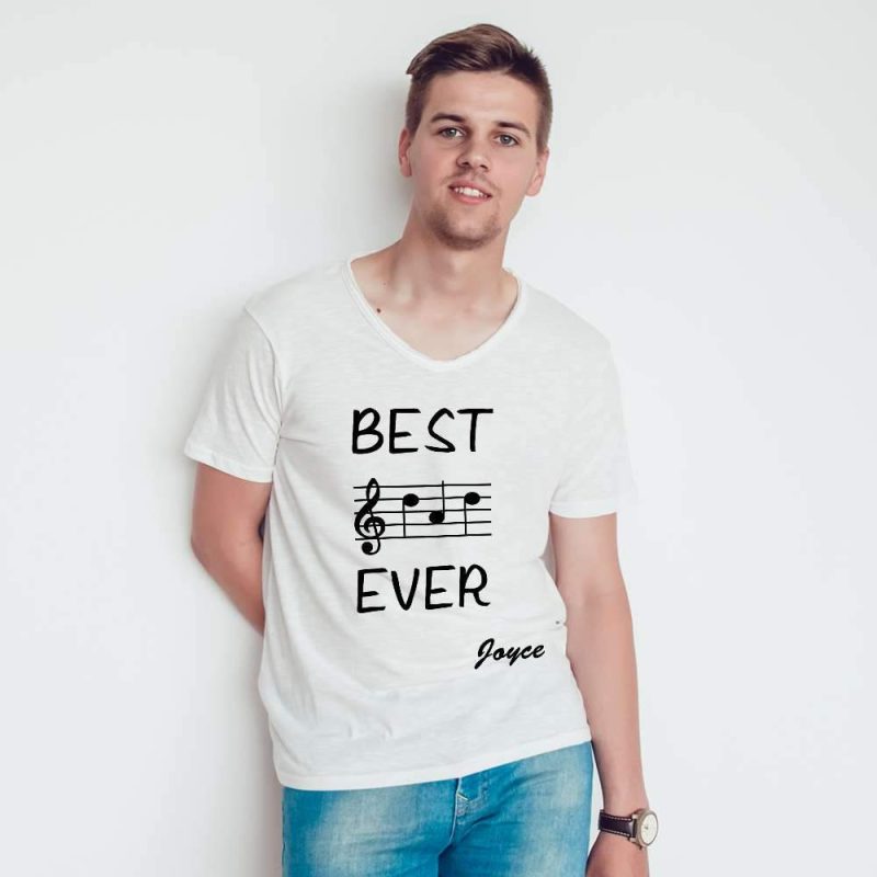 Father’s Day Gift For Music Lover Personalized T-shirt – “Best Dad Ever”