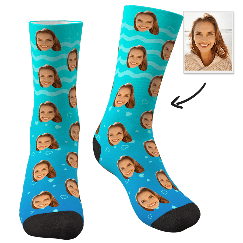 Summer Gift For Girlfriend Custom Photo Socks Valentine's Gifts