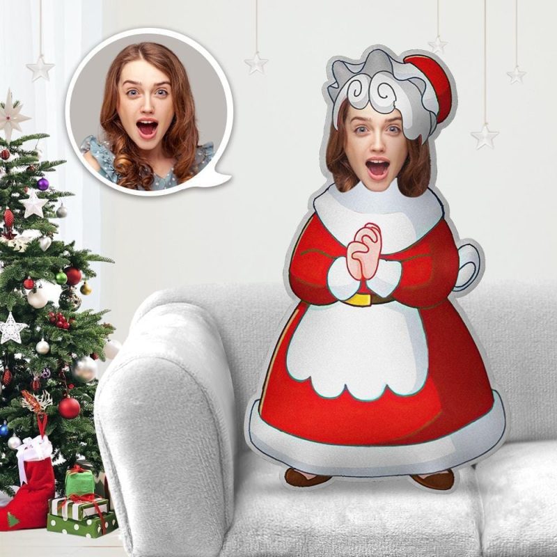 Custom Personalized Pillows Christmas grandma Mrs Santa Claus Kris Kringle MiniMe Pillow Gag Gifts Christmas Gifts