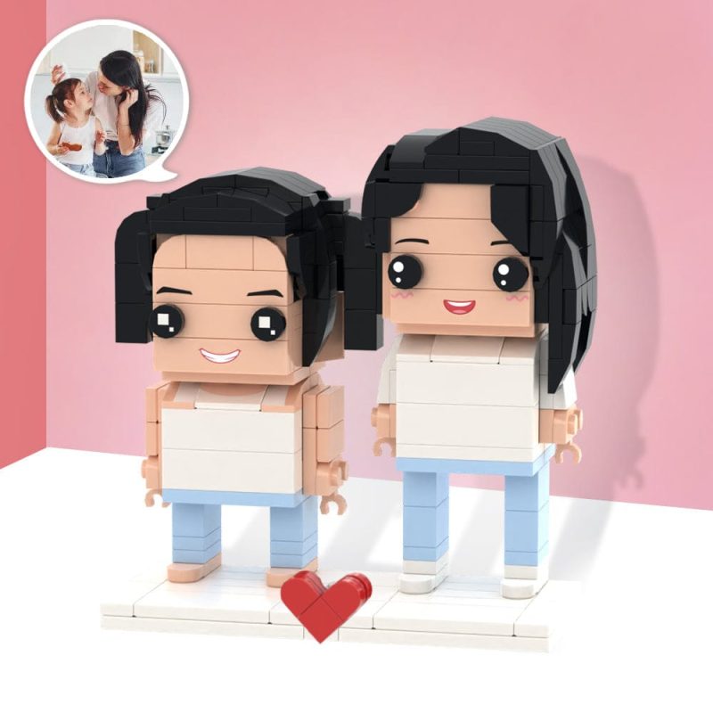 Mother’s Day Gifts Customizable Fully Body 2 People Custom Brick Figures