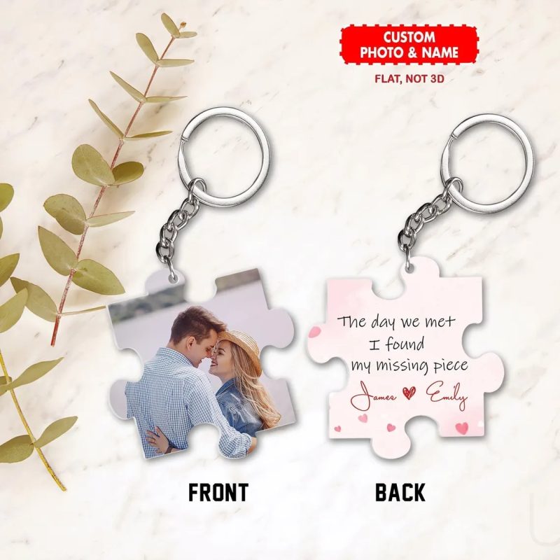 Custom Photo Keychain for Couples – Valentine’s Day Gift
