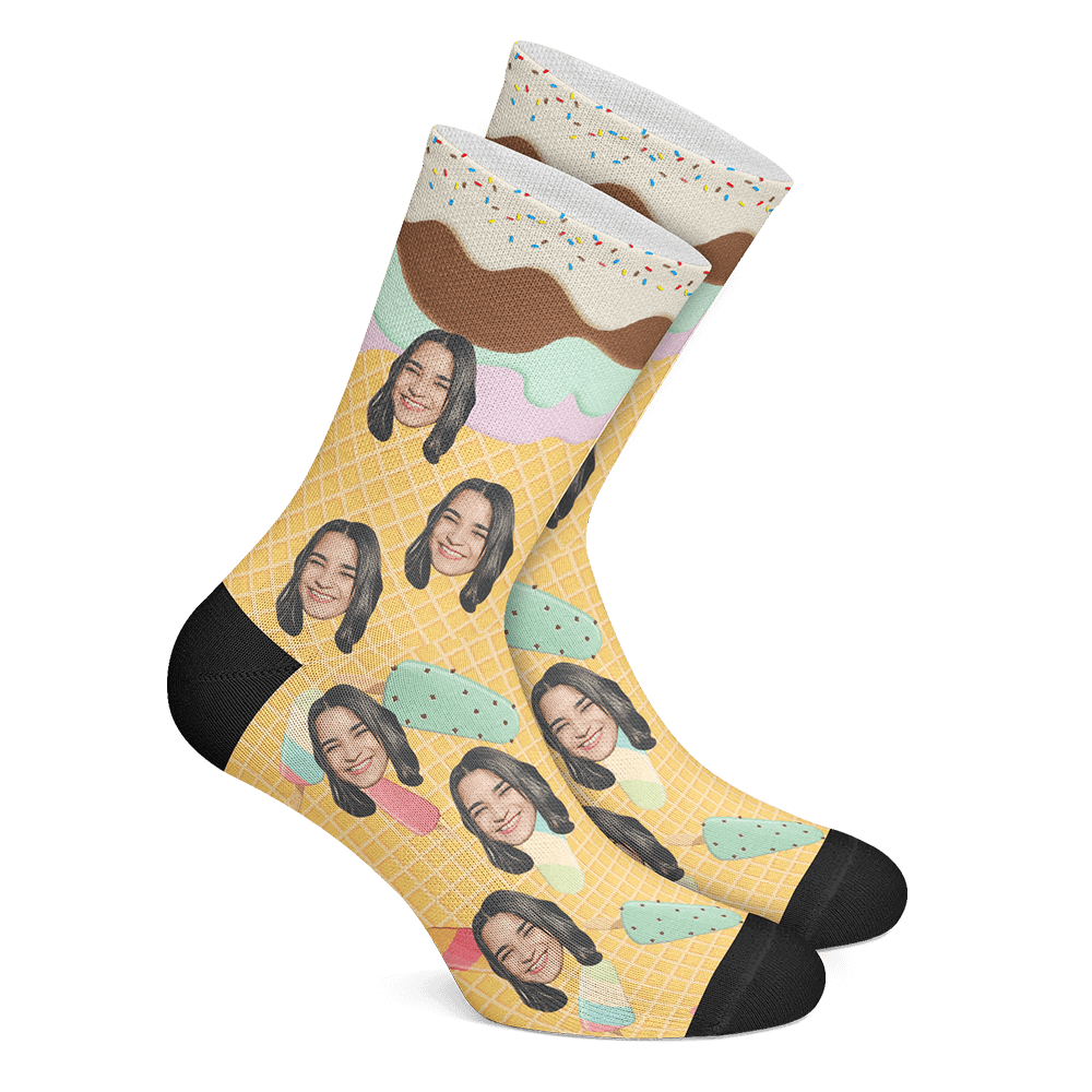 Summer Gift Custom Socks with Icecream Funny Christmas Gift