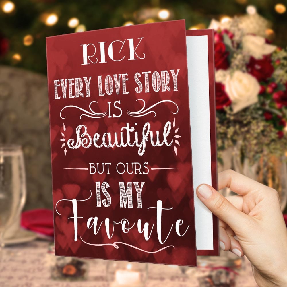 Custom Valentine's Day Card Love Quotes Valentines Cards Gifts For Girlfriend Boyfriend