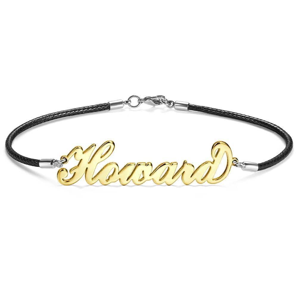 Custom Necklace for Labu Leather Necklace Personalized Name Necklace, Any Name Necklace 14k Gold Plated Golden Monster Doll Necklace - Image 2