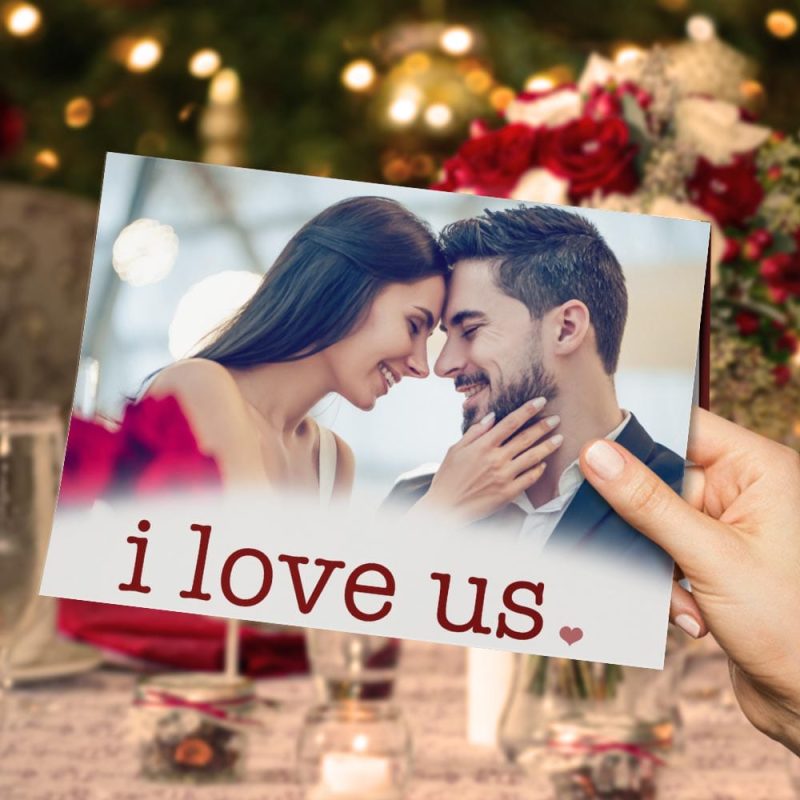 Custom Valentines Cards I Love Us Photo Valentine’s Day Card Gifts For Girlfriend Boyfriend