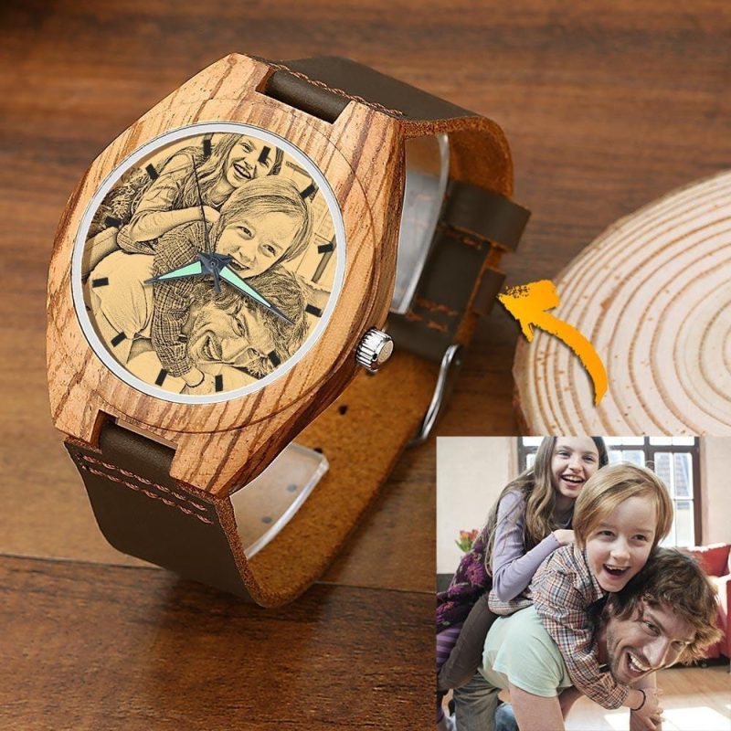 Custom Photo Wooden Watch Personalized Watch