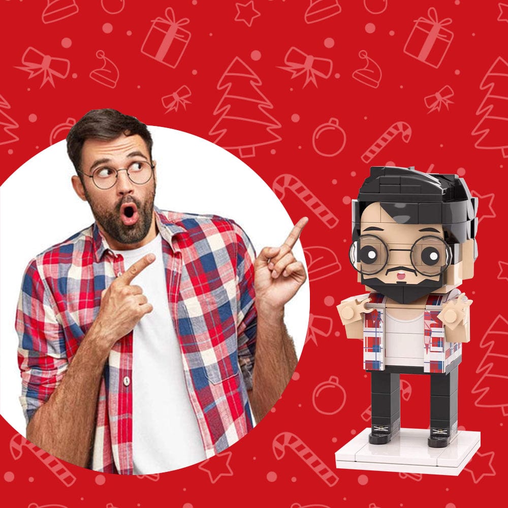 Valentine's Day Gifts for Man Full Body Customizable 1 Person Custom Brick Figures - Image 2