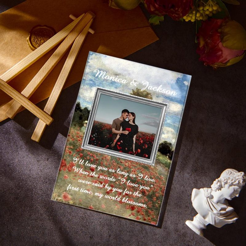 Custom Vintage Oil Painting Photo Plauqe Keychain 3 Stlyle Decor For Home