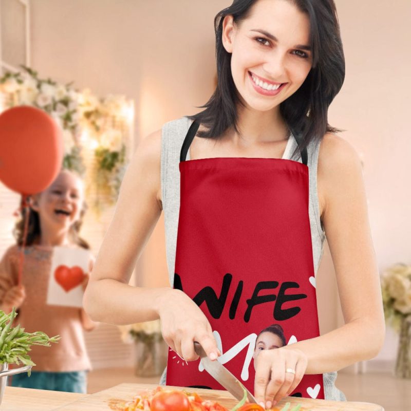 Mother’s Day Apron Custom Face Apron Best Gift for Mom