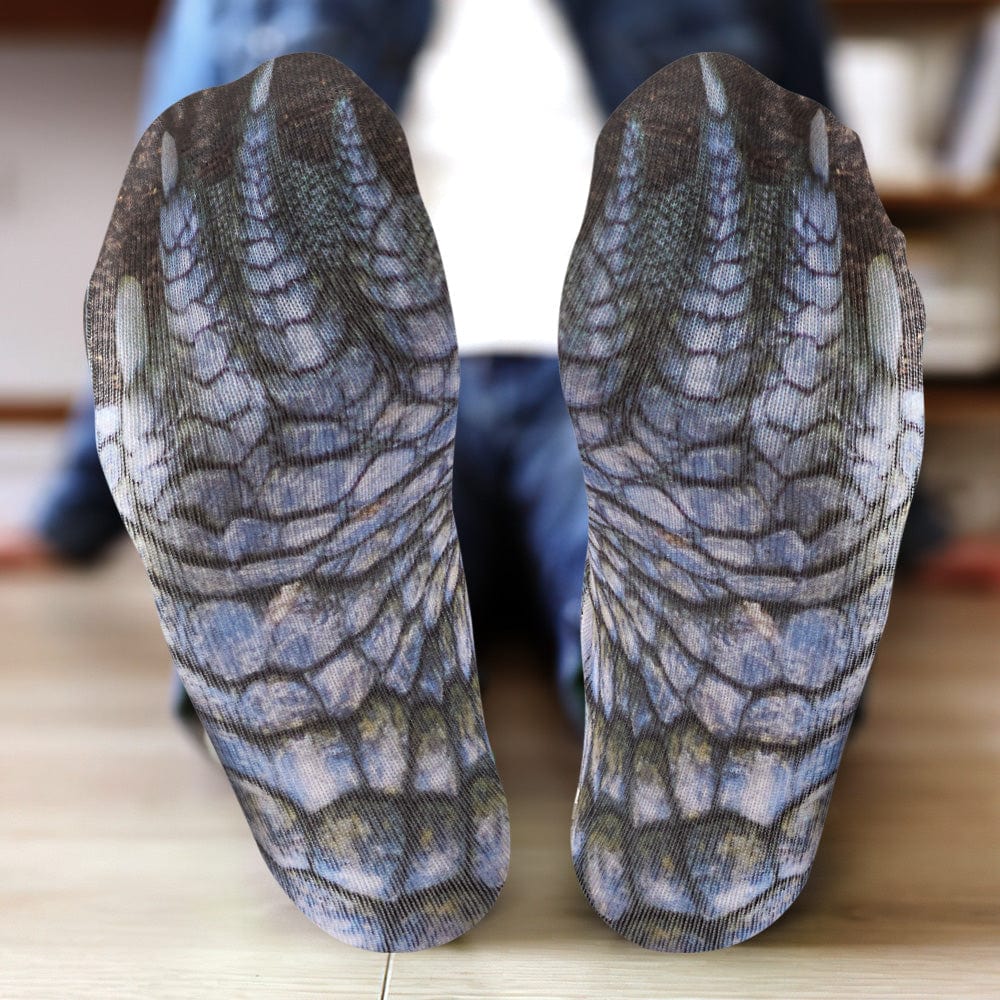 Funny 3D Print Animal Socks Feet Socks Funny Socks Gifts - Crocodile Feet - Image 2