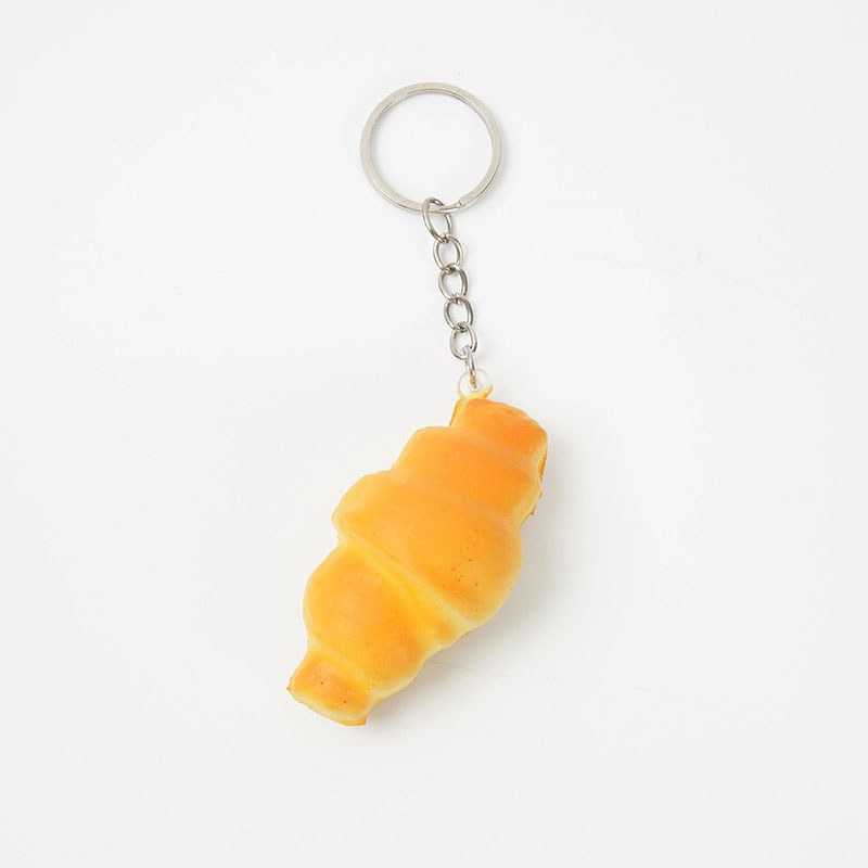 Mini Realistic Seashell Bread PU Foam Squishy Stress Relief Toy Cute Keychain for Friend