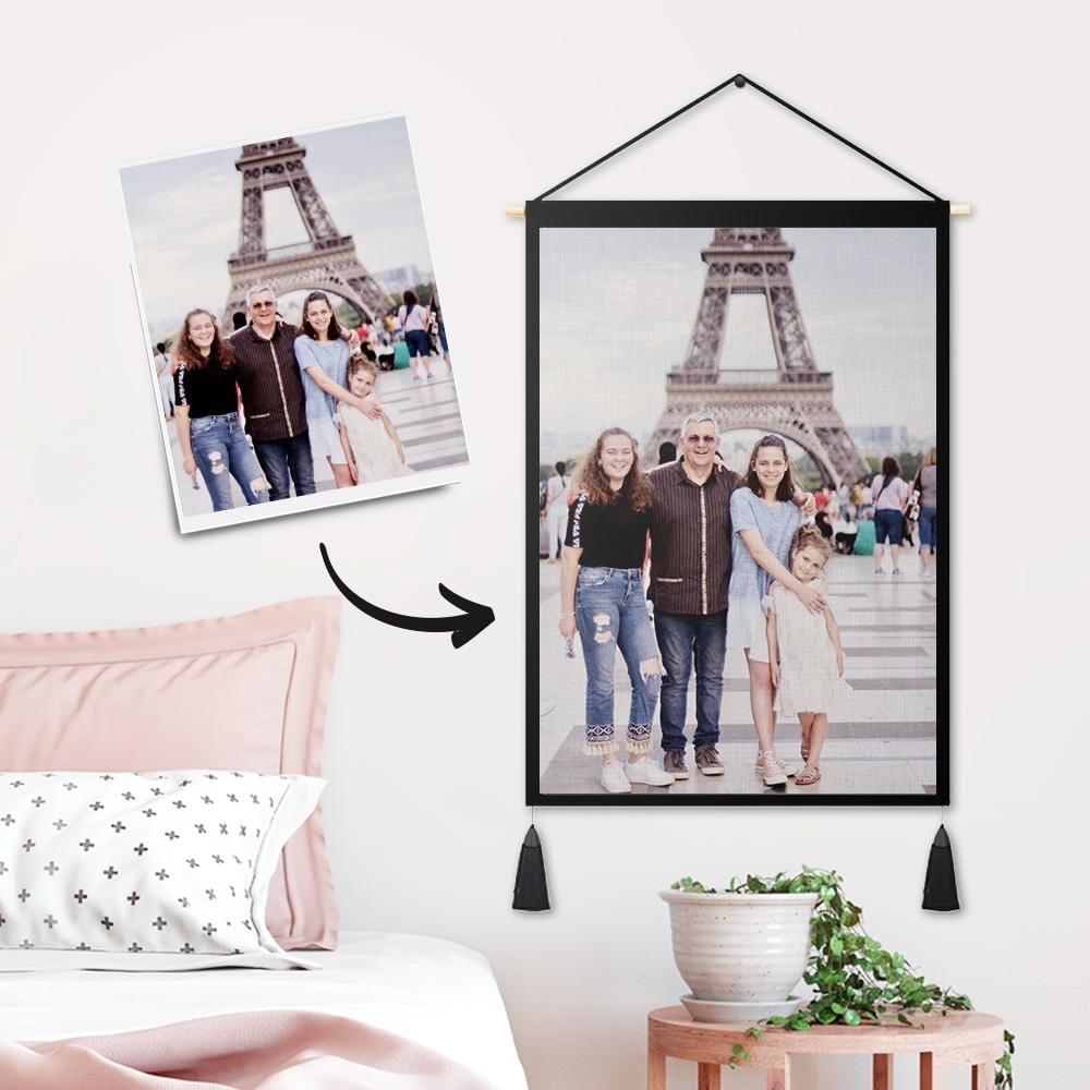 Father's Day Gift Family Photo Tapestry Home Decor