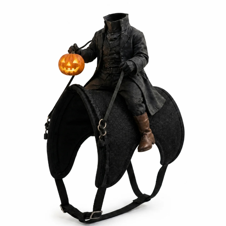 Halloween Cat Costume Headless Horseman Rider Spooky Pet Outfit For Dogs Cats Perfect Gift For Halloween Party 9