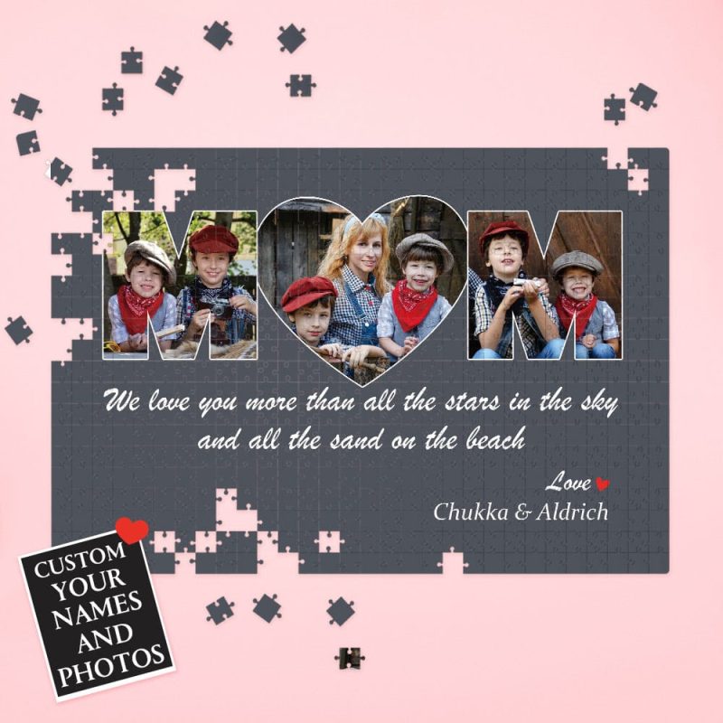 Custom Mother’s Day Puzzle Photo Puzzle Gift for Mom