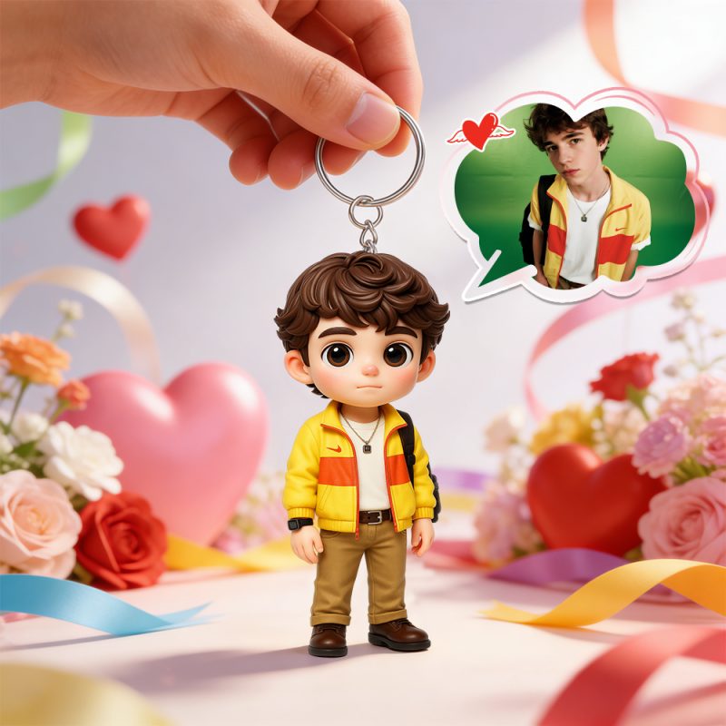 Personalized 3D Character Keychain Based on Your Picture Unique Keepsake Toy