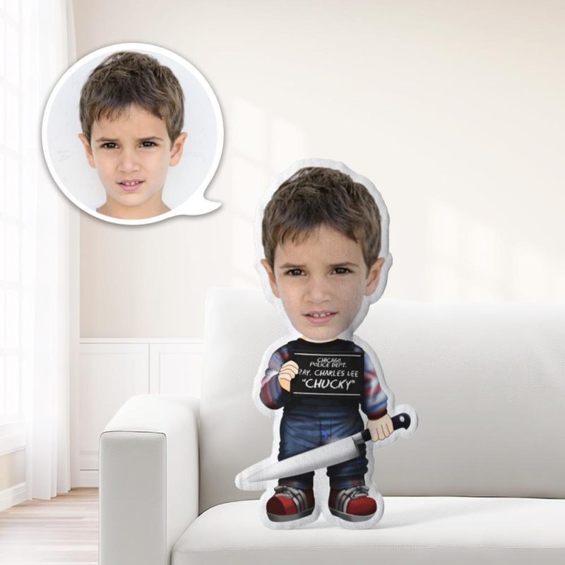 Shape Pillow Halloween Face Pillow Halloween Gifts for Him Knife Man Christmas Gifts For Kid