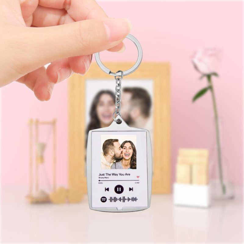 Spotify Song Code Keychain Personalized Keychains Gifts for Family