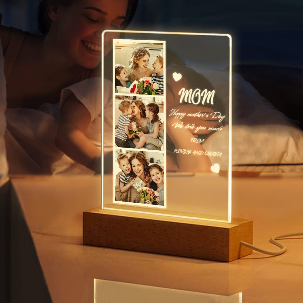 Custom Night Light Christmas Gift for Mom Custom Photo and Name Mother's Day Gift - Image 2