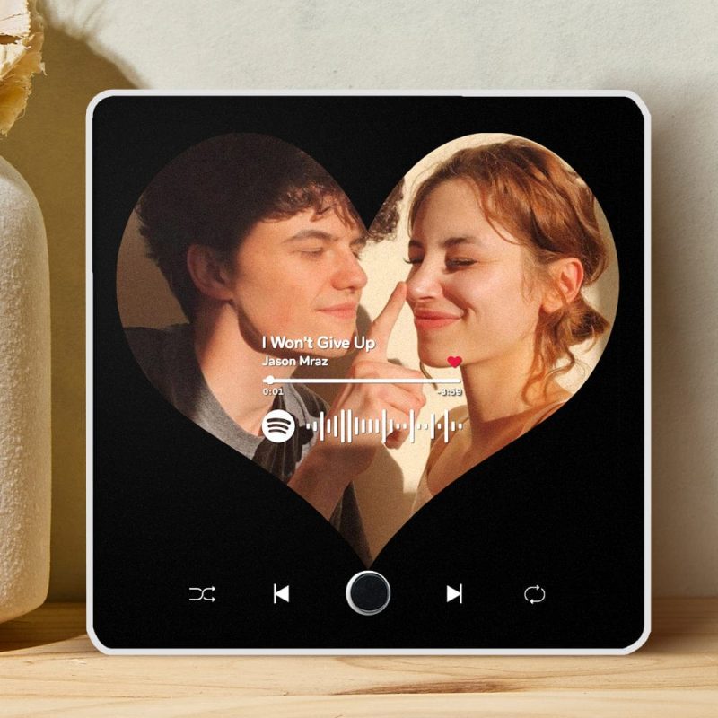 Customized Album Fridge Magnet Spotify Heart Personalized Photo Music Fridge Magnet Can Play Songs Anniversary Gifts