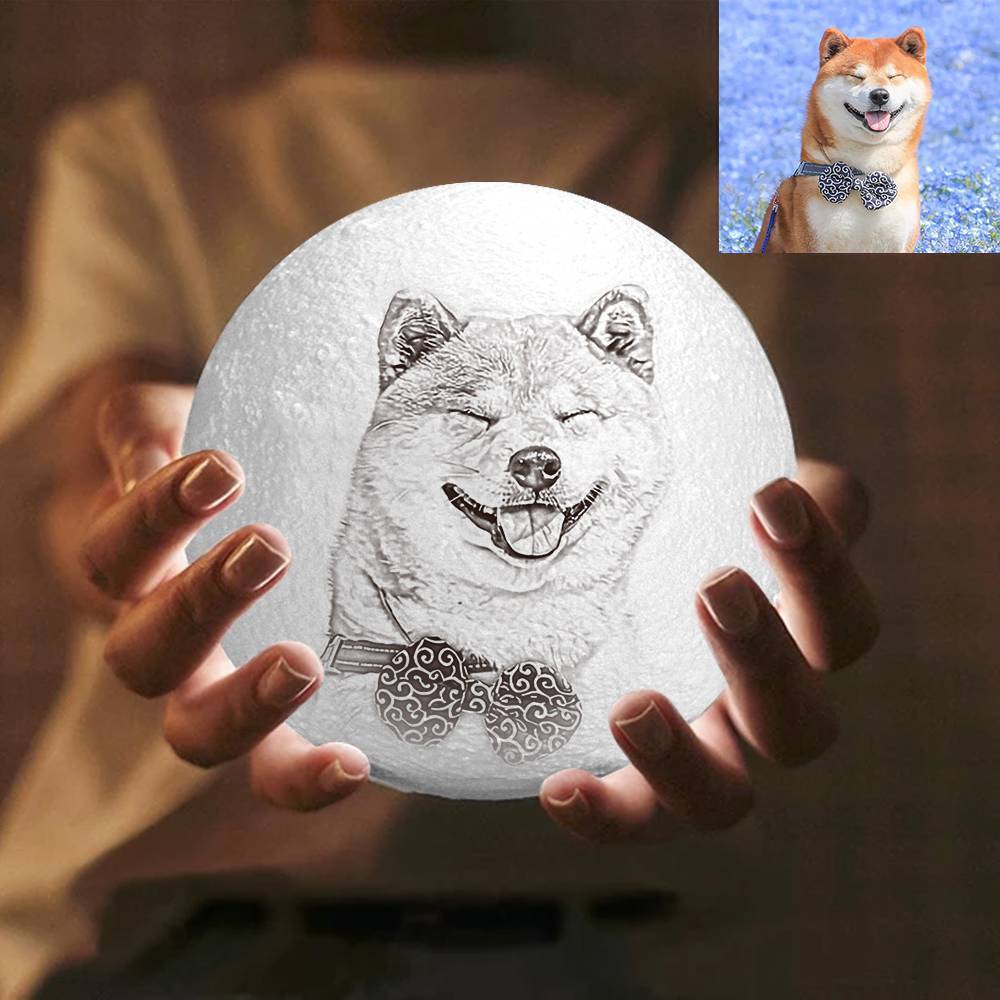 Moon Lamp Christmas Gift For Dog Owner - Touch Two Colors (10-20cm) - Image 2