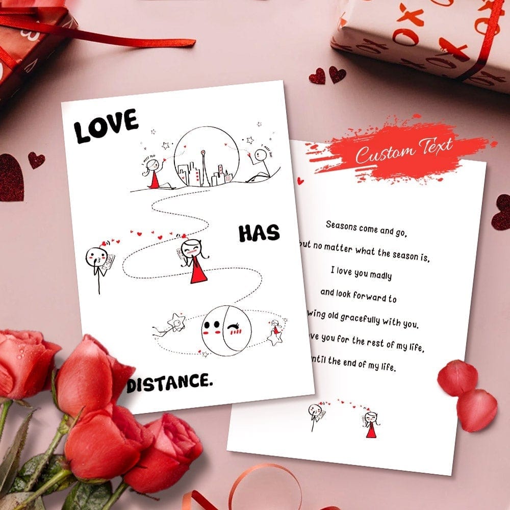 Custom Anniversary Card Boy Meet Girl Card Comic Greeting Card For Girlfriend Boyfriend Couples Anniversary - Image 2