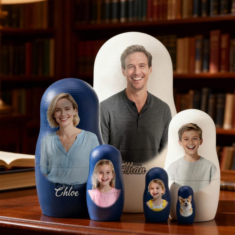 Personalized Photo Nesting Doll Custom Text Family Picture Matryoshka Keepsake Gift for Christmas and Home Decor – soufeeluk