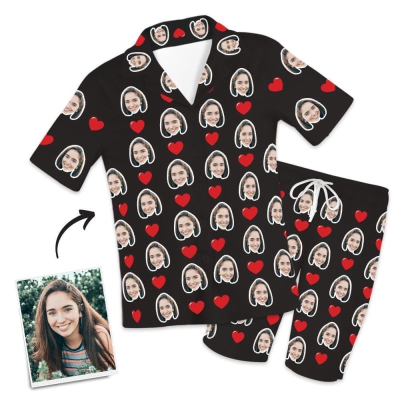 Personalized Face Pajamas Girlfriend’s Face Gifts For Girlfriend Valentines Day Gifts