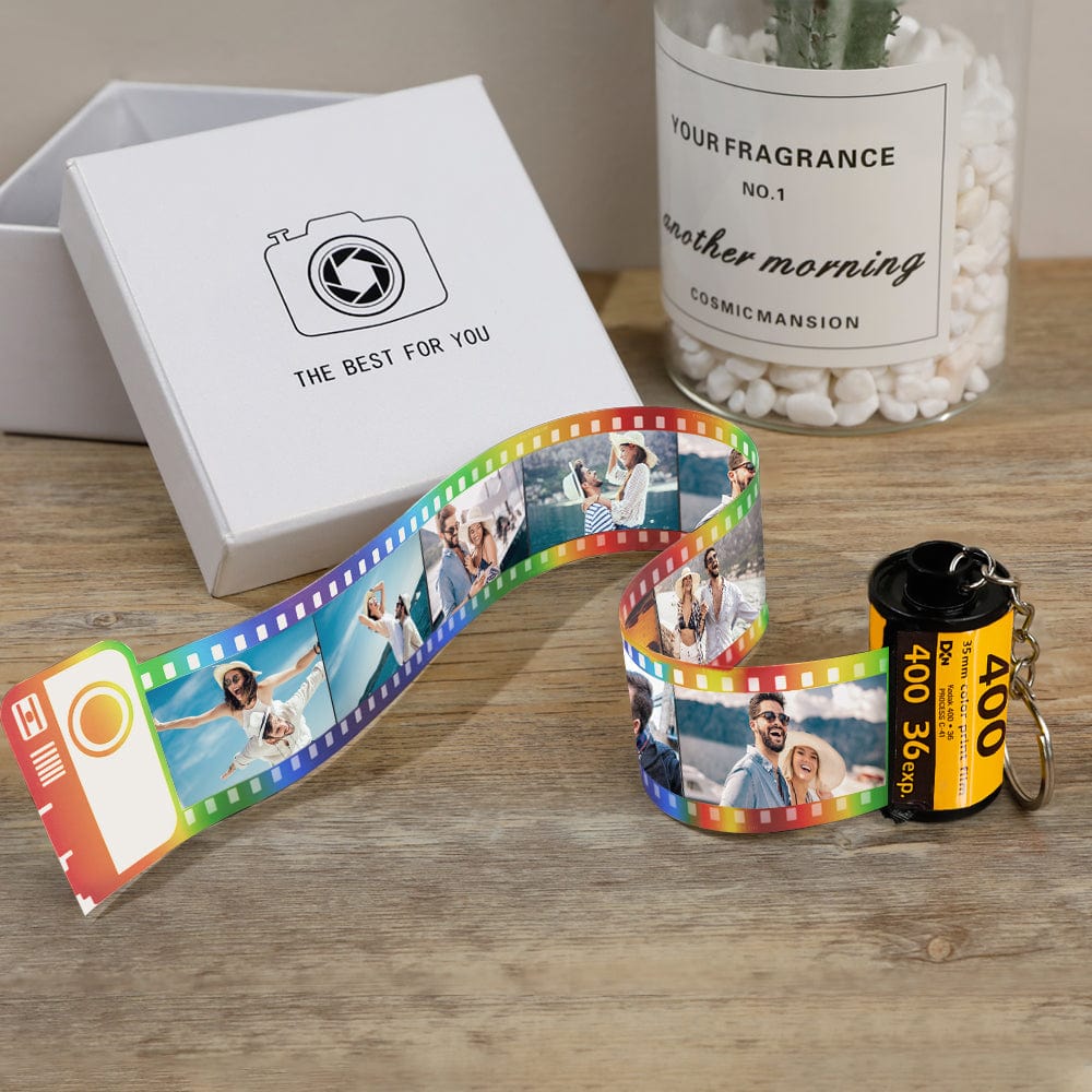 Custom Photo Camera Roll Keychain Personalized Colorful Film Keychain Gifts for Lover - Image 2