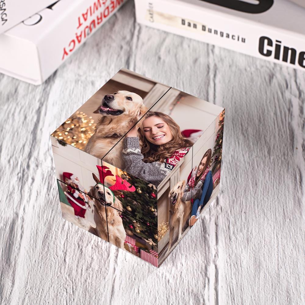 Dog Memorial Gift Flipping Photo Cubes - Image 4